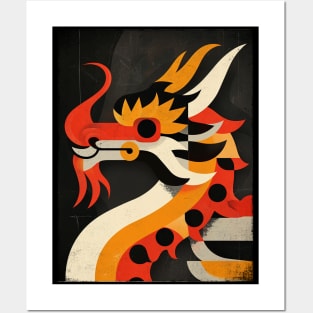 wooden dragon Posters and Art